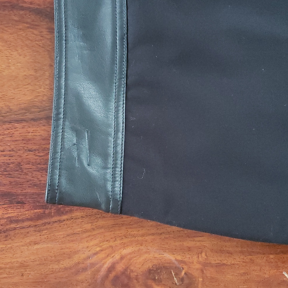 CALVIN KLEIN Black Pencil Skirt with Faux Leather Belt SIZE 14 - Picture 7 of 12